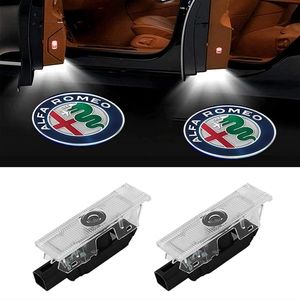2 Alfa Romeo LED car door projector puddle lights.Logos for cars, sports availbl